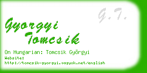 gyorgyi tomcsik business card